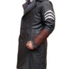 Suicide Squad Jai Courtney Black Leather Shearling Coat Suicide Squad Jai Courtney Black Leather Shearling Coat