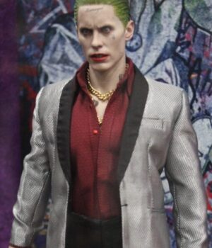  	The Suicide Squad The Joker Silver Tuxedo Jacket