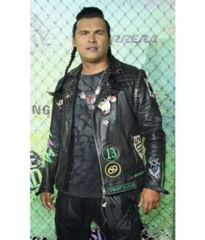  	Suicide Squad Adam Beach Black Biker Leather Jacket
