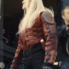  	Suicide Squad Michael Rooker Red Leather Costume Jacket