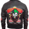  	The Harley Quinn Brown Aviator Leather Jacket