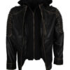  	Suicide Squad The Joker Black Café Racer Jacket