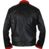  	Batman The Dark Knight Bruce Wayne Cafe Racer Leather Jacket
