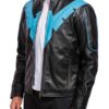  	Batman Arkham Knight Nightwing Leather Costume Jacket