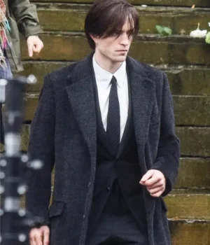  	The Batman 2022 Robert Pattinson Black Trench Coat