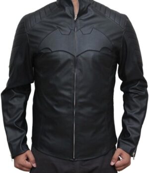  	Batman Begins Black Leather Jacket
