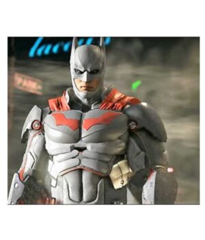  	Batman Injustice 2 Grey Leather Jacket