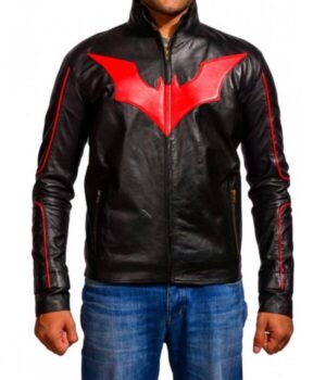  	Terry McGinnis Batman Beyond Black Leather Jacket