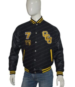  	Cyborg Letterman Justice League Varsity Jacket