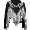 Birds Of Prey Harley Quinn Fringe Black Leather Jacket Birds Of Prey Harley Quinn Fringe Black Leather Jacket