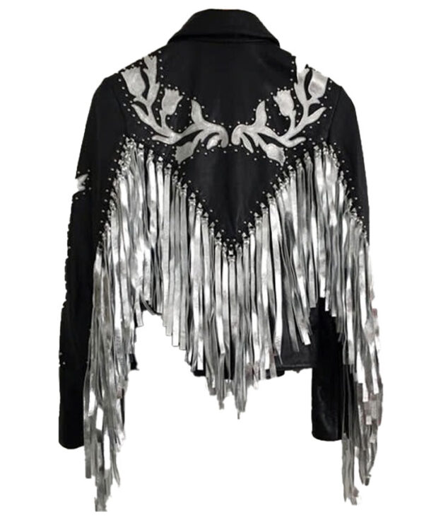 Birds Of Prey Harley Quinn Fringe Black Leather Jacket Birds Of Prey Harley Quinn Fringe Black Leather Jacket