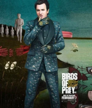  	Birds Of Prey Black Mask Blue Printed Suit