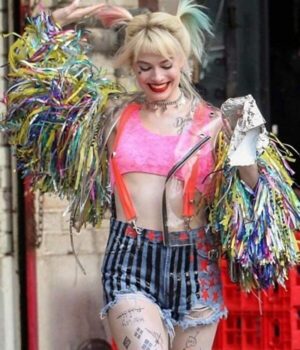  	Birds Of Prey Harley Quinn PVC Material Jacket