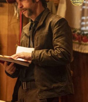  	Tim Blake Nelson Watchmen Brown Leather Jacket