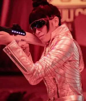  	The Flash Dr. Light S06 Silver Leather Jacket