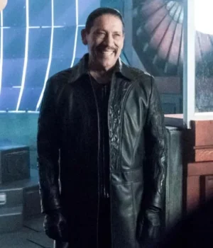  	The Flash Danny Trejo Black Leather Coat