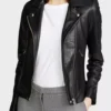  	Superman and Lois Lane Biker Black Leather Jacket