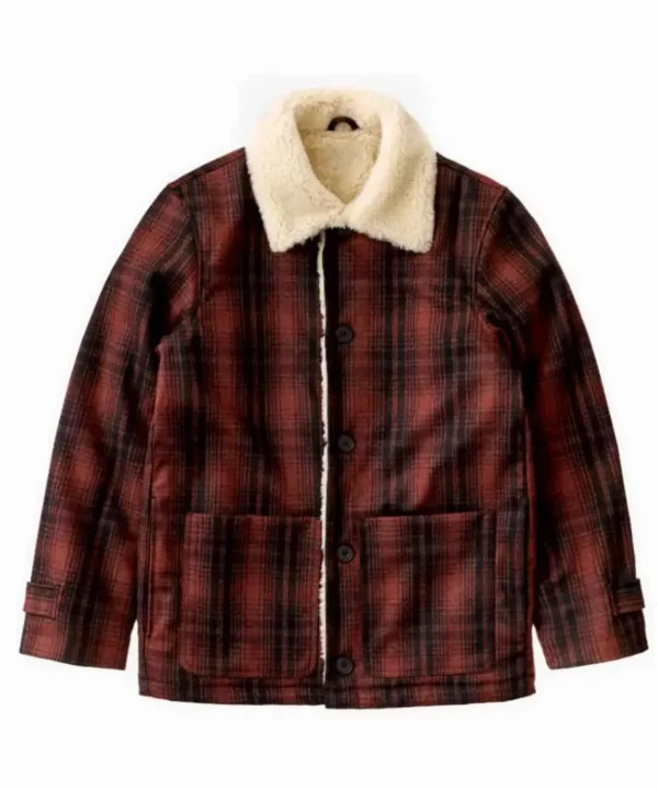 Superman and Lois Clark Kent Wool Maroon Plaid Lumber Jacket Superman and Lois Clark Kent Wool Maroon Plaid Lumber Jacket