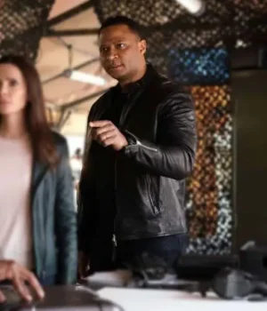  	Superman and Lois David Ramsey Cafe Racer Leather Jacket