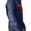  	Superman Man Of Steel Blue PU Leather Jacket