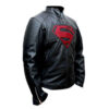  	Batman Vs Superman Black Leather Jacket