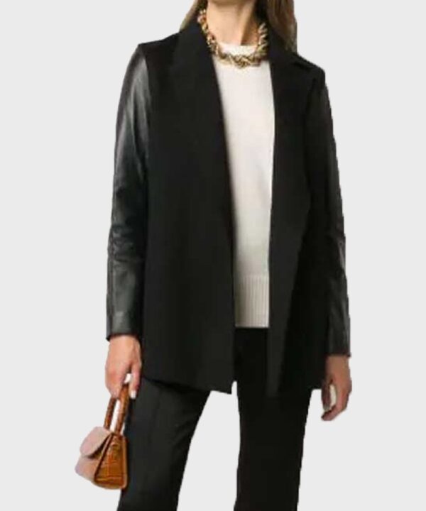 Superman and Lois Lane Leather Sleeves Blazer Superman and Lois Lane Leather Sleeves Blazer