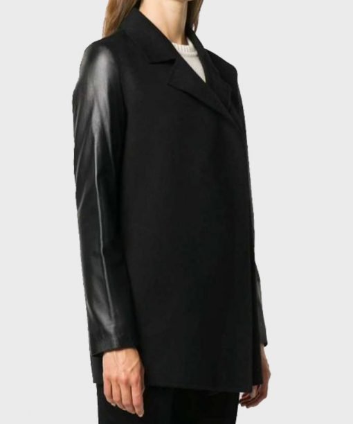 Superman and Lois Lane Leather Sleeves Blazer Superman and Lois Lane Leather Sleeves Blazer