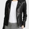  	Superman and Lois Lane Black Biker Jacket