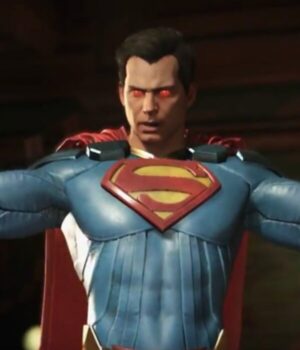  	Superman Injustice 2 Blue Leather Jacket