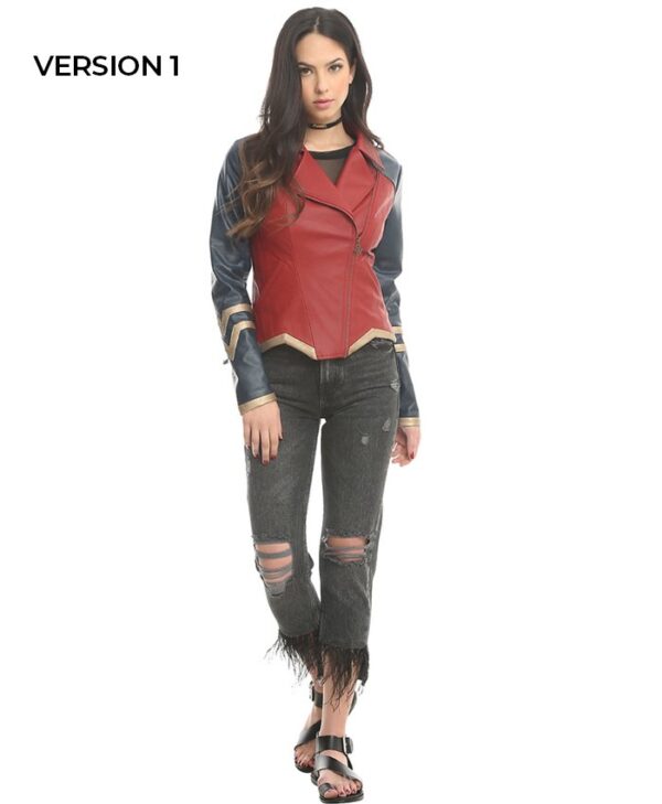 Wonder Woman Diana of Themyscira PU Leather Jacket Wonder Woman Diana of Themyscira PU Leather Jacket