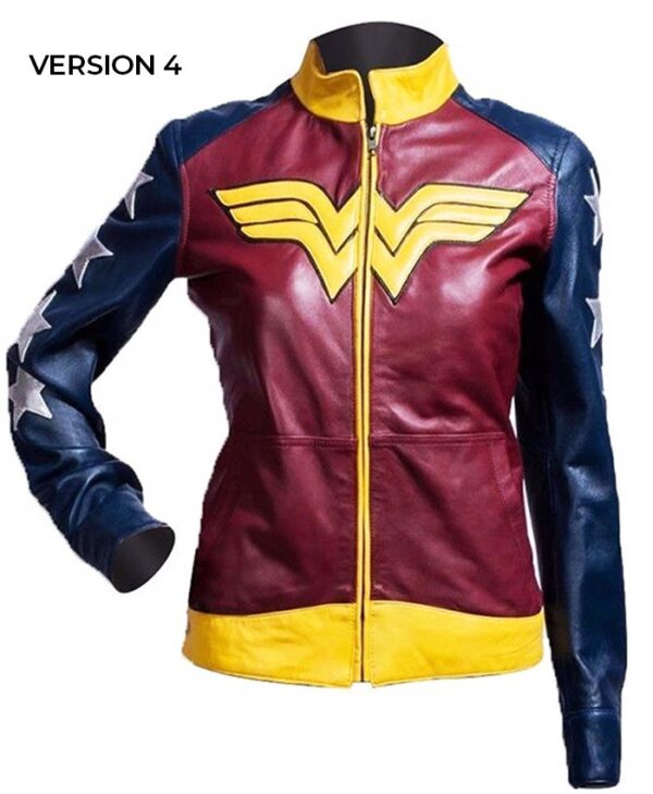 Wonder Woman Diana of Themyscira PU Leather Jacket Wonder Woman Diana of Themyscira PU Leather Jacket