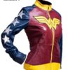 Wonder Woman Diana of Themyscira PU Leather Jacket Wonder Woman Diana of Themyscira PU Leather Jacket
