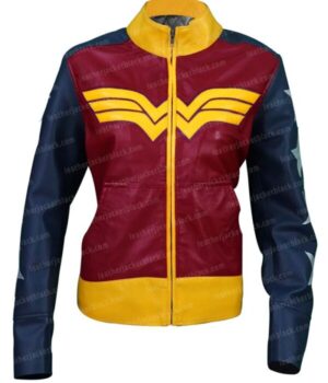  	Wonder Woman Princess Diana Leather Jacket