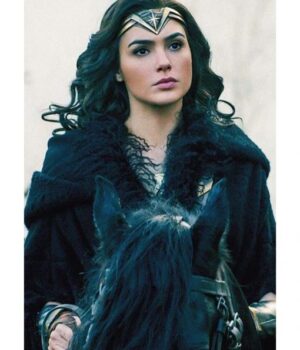  	Wonder Woman Diana Prince Black Coat