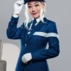  	Bullet Train Mrs. Wolf Blue Suiting Blazer