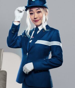  	Bullet Train Mrs. Wolf Blue Suiting Blazer
