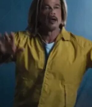  	Bullet Train Brad Pitt Yellow Men Cotton Jacket