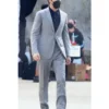  	Ryan Gosling The Gray Man Suiting Fabric Formal Grey Suit