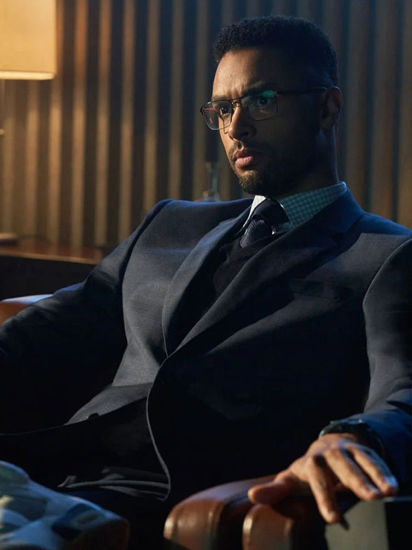 The Gray Man Rege-Jean Page Single Breasted Black Blazer The Gray Man Rege-Jean Page Single Breasted Black Blazer