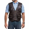  	Chris Pratt Jurassic World Leather Brown Utility Vest