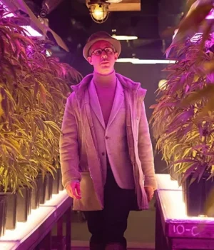  	Jeremy Strong The Gentlemen Suede Leather Coat