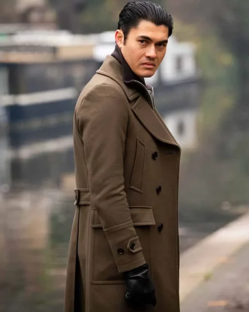 The Gentlemen Henry Golding Brown Long Trench Coat The Gentlemen Henry Golding Brown Long Trench Coat