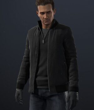  	Video Game Uncharted Rafe Adler Black Wool Jacket