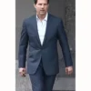  	Tom Cruise Mission Impossible Fallout Peak Collar Blue Suit