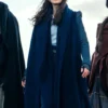  	The Wheel Of Time Rosamund Pike Blue Long Coat