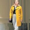  	Marissa Hanna Yellow Cotton Coat