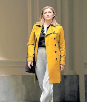  	Marissa Hanna Yellow Cotton Coat