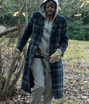  	Jeffrey Dean Morgan The Walking Dead Season Plaid Coat