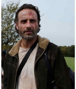  	The Walking Dead 5 Rick Grimes Suede Leather Jacket