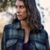  	The Walking Dead S10 Lauren Cohan Flannel Plaid Jacket